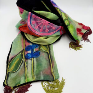 Sciarpa velluto/lana ricamata Ofelia